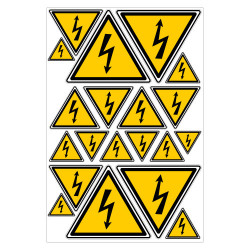 PLANCHE DE STICKERS DANGER ELECTRIQUE (C0027T_PL20)