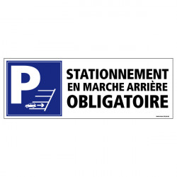 Panneau de signalisation Stationnement en marche arrière obligatoire (L0595)