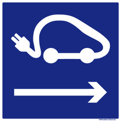 PANNEAU PARKING VOITURE ELECTRIQUE DROITE(L0703)