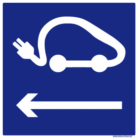 Panneau Parking Voiture Électrique - Emplacement Réservé Borne Recharge - PVC 1,5 Mm 210x300 Mm