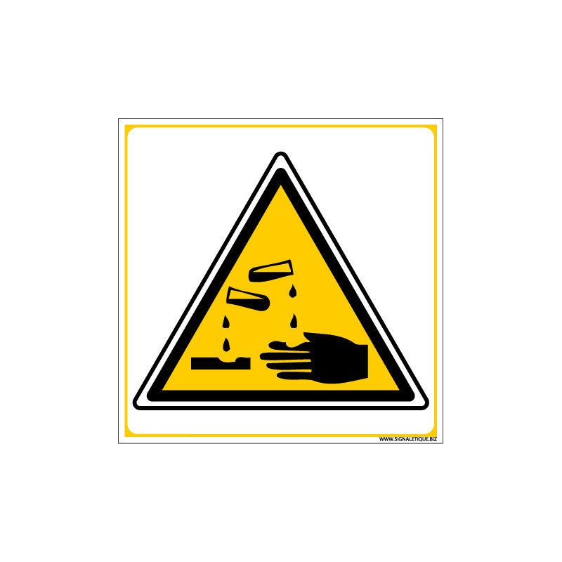 PANNEAU DANGER MATIERES CORROSIVES (C0040) PANNEAU DANGER MATIERES CORROSIVES (C0040)