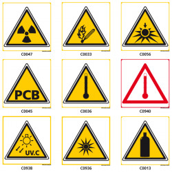 Panneaux de DANGER et d'AVERTISSEMENT