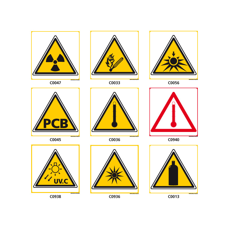 Panneaux de DANGER et d'AVERTISSEMENT