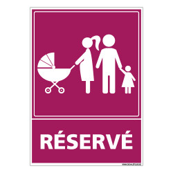 PANNEAU PARKING RESERVE POUR LES FAMILLES (L0766)