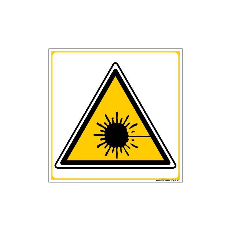 Panneau DANGER LASER RAYONNANT (C0049)