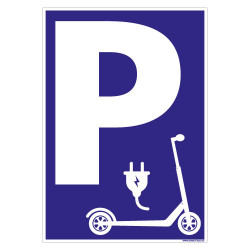 PANNEAU PARKING SPECIAL TROTTINETTES ELECTRIQUES (L0779)