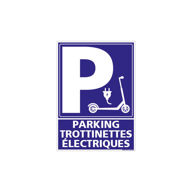 PANNEAU PARKING RESERVE AUX TROTTINETTES ELECTRIQUES (L0782)