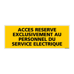 Panneau ACCES RESERVE PERSONNEL SERVICE ELECTRIQUE (C0080)