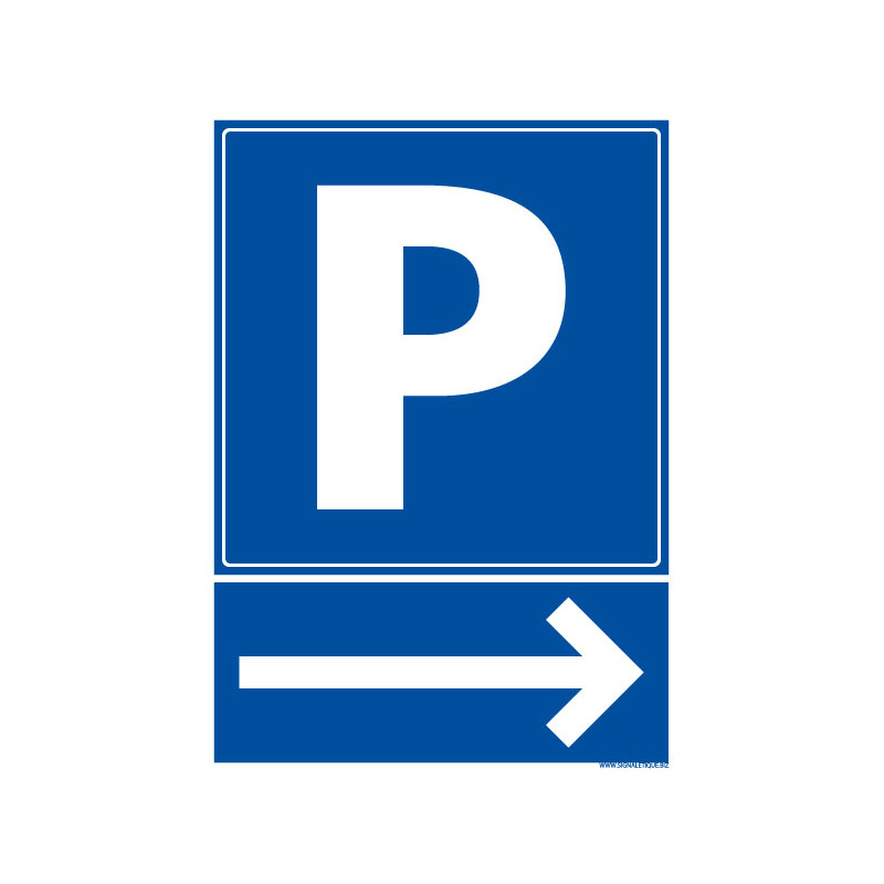 PANNEAU PARKING SIGNALISATION FLECHE VERS LA DROITE (L1202)