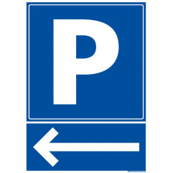 PANNEAU PARKING SIGNALISATION FLECHE VERS LA GAUCHE (L1203)