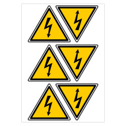 PLANCHE DE PICTOGRAMME DANGER ELECTRIQUE (C0027T_PL6)