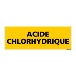 Panneau de Signalisation danger ACIDE CHLORHYDRIQUE (C0084)