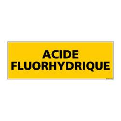 Panneau de Signalisation danger ACIDE FLUORHYDRIQUE (C0086)