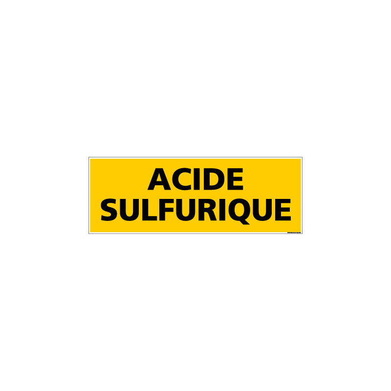 Panneau de Signalisation danger ACIDE SULFURIQUE (C0089) Panneau de Signalisation danger ACIDE SULFURIQUE (C0089)