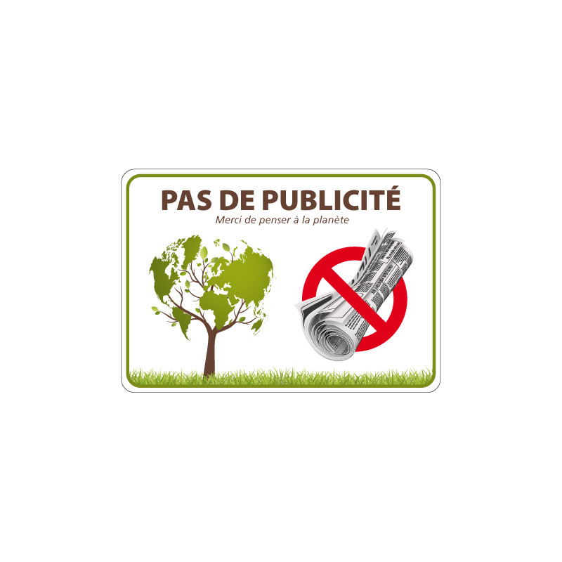 AUTOCOLLANT PAS DE PUBLICITE (G1300)