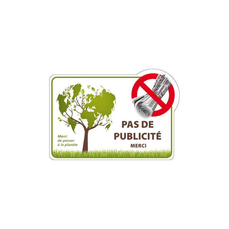 AUTOCOLLANT PAS DE PUBLICITE (G1301)