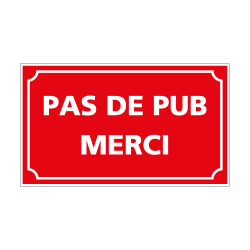 ADHESIF PAS DE PUB MERCI (G1404)