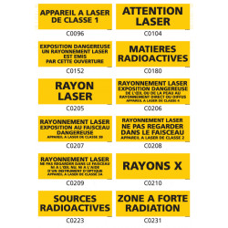 Panneau Signalisation produits dangereux risque ionisant