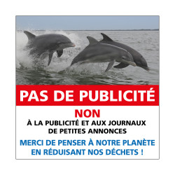 ADHESIF PAS DE PUBLICITE ANIMAUX (G1527)