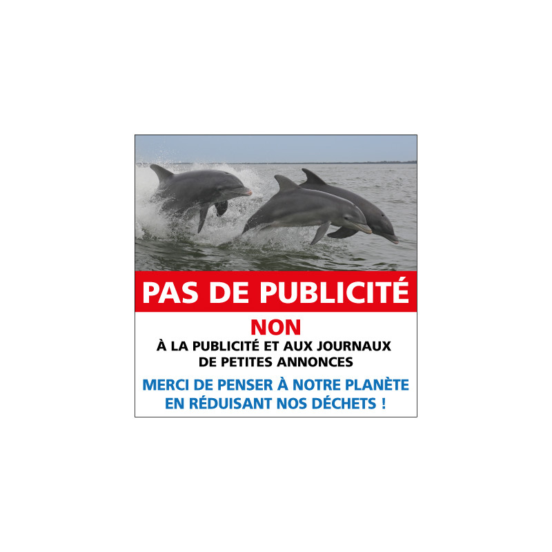 ADHESIF PAS DE PUBLICITE ANIMAUX (G1527)