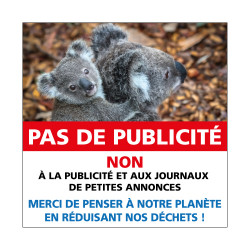 ADHESIF PAS DE PUBLICITE ANIMAUX (G1527)