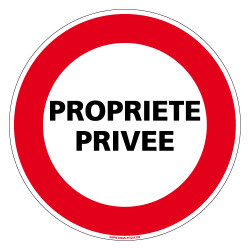 Panneau INTERDICTION DE CIRCULER, PROPRIETE PRIVEE (L0058)