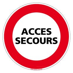 PANNEAU INTERDICTION DE CIRCULER, ACCES SECOURS (L0082)