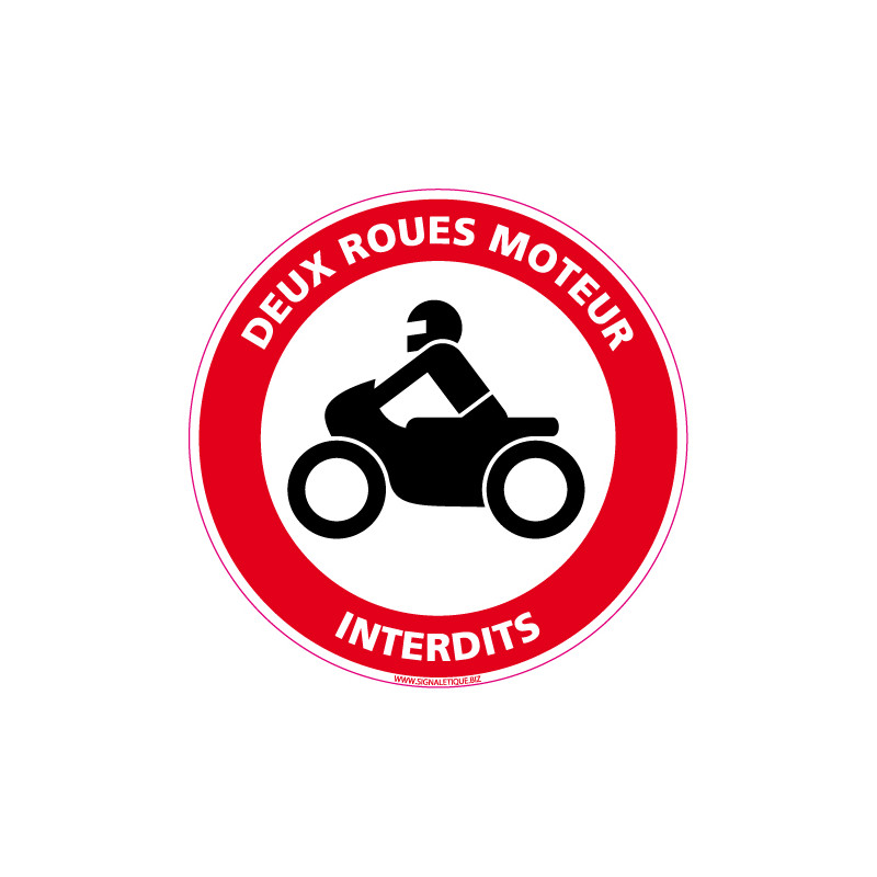 PANNEAU INTERDICTION DE CIRCULER, DEUX ROUES MOTEUR INTERDITS (L0169)