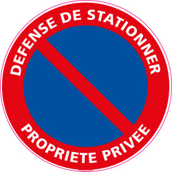 Panneau DEFENSE DE STATIONNER, PROPRIETE PRIVEE (L0004)