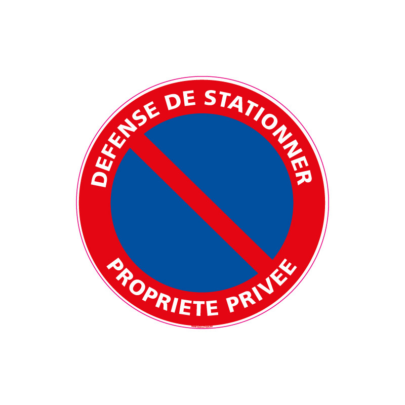Panneau DEFENSE DE STATIONNER, PROPRIETE PRIVEE (L0004)