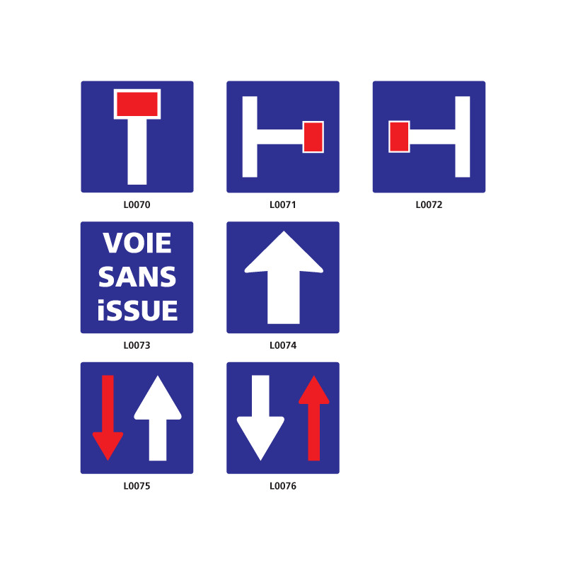 Panneau voie sans issue et cédez le passage