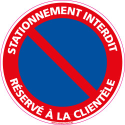 Panneau STATIONNEMENT RESERVE A LA CLIENTELE (L0123)