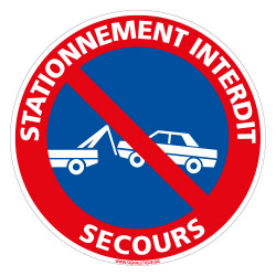 PANNEAU STATIONNEMENT INTERDIT SECOURS (L0138)