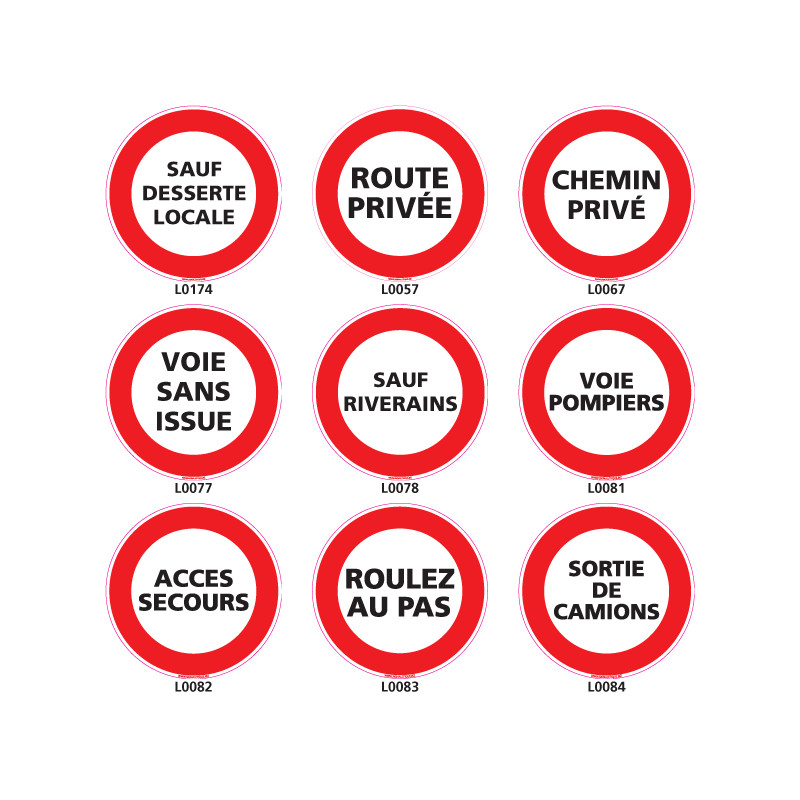 Panneau d'interdiction de circuler Panneau d'interdiction de circuler