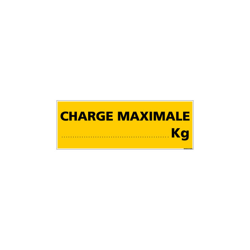Panneau de Signalisation danger CHARGE MAXIMALE (C0119) Panneau de Signalisation danger CHARGE MAXIMALE (C0119)