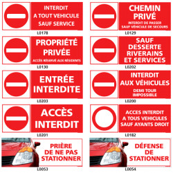 Panneau interdiction de stationner