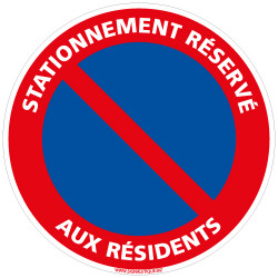 PANNEAU STATIONNEMENT RESERVE AUX RESIDENTS (L0208)