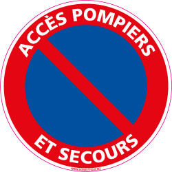 Panneau ACCES POMPIERS ET SECOURS (L0254)