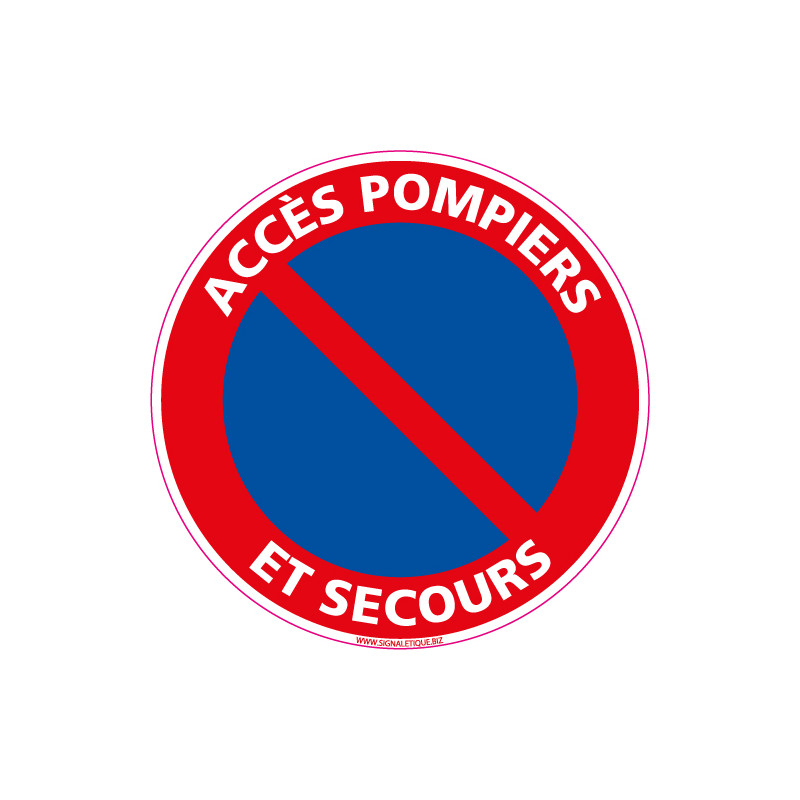 Panneau ACCES POMPIERS ET SECOURS (L0254)