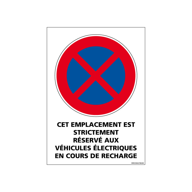 Adhésif de signalisation Stationnement réservé aux véhicules électrique (L0260)