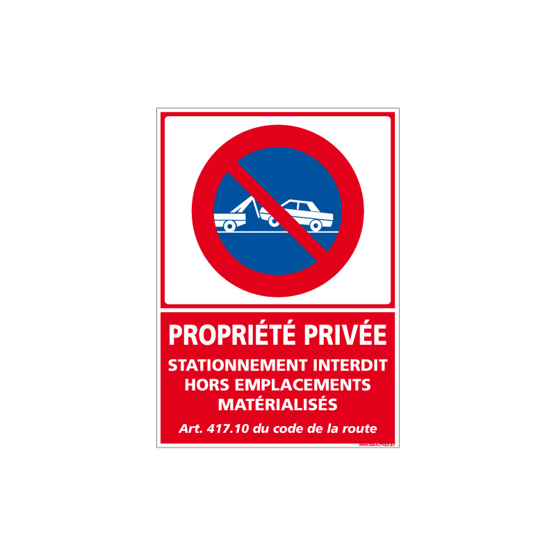 Panneau Propriété privée Stationnement interdit (L0265)