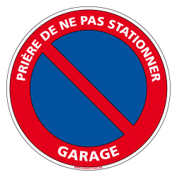 PANNEAU STATIONNEMENT INTERDIT GARAGE (L0267)