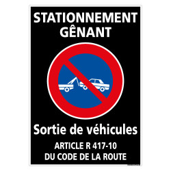 PANNEAU STATIONNEMENT GENANT (L0294)