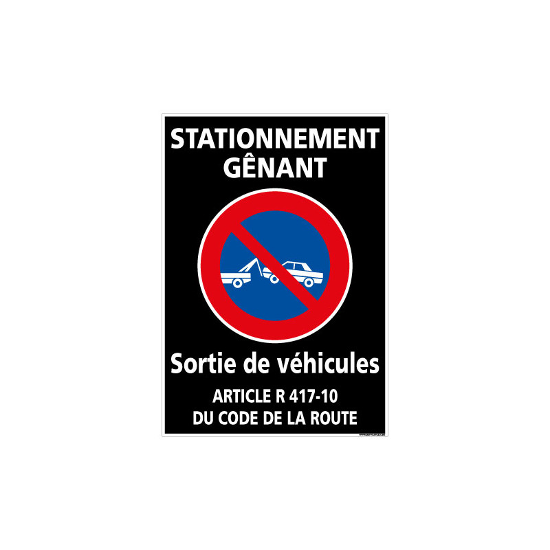 PANNEAU STATIONNEMENT GENANT (L0294)