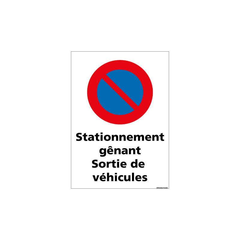 PANNEAU STATIONNEMENT G NANT SORTIE DE VEHICULE (L0726)