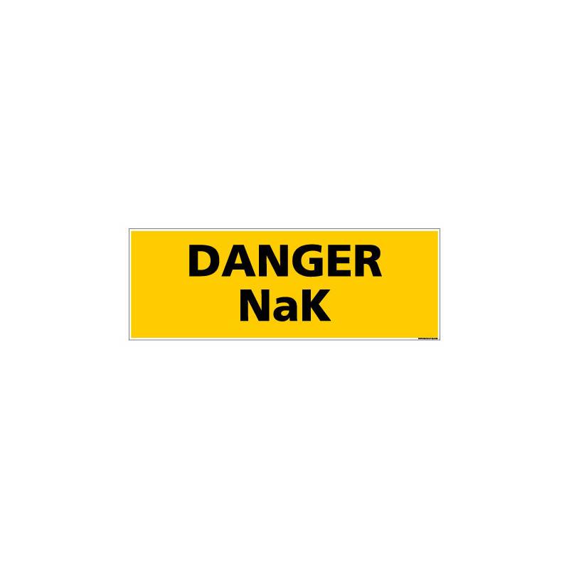 Panneau de Signalisation danger DANGER NaK (C0129)