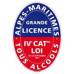 ADHESIF LICENCE 4 ALPES MARITIMES (G1243)