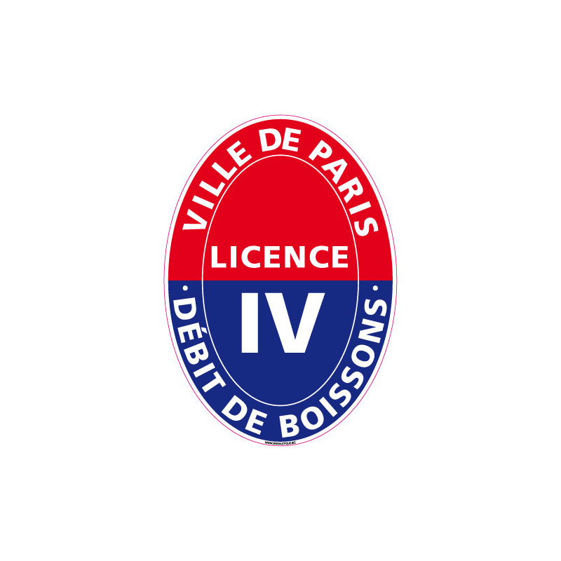 ADHESIF LICENCE 4 VILLE DE PARIS (G1248)