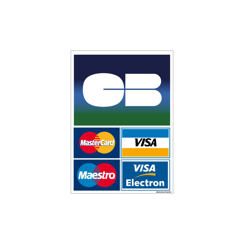 Autocollant cb - Sticker Carte Bancaire Acceptée