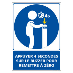 PANNEAU APPUYER SUR LE BUZZER POUR LE REMETTRE ZERO (E0684)